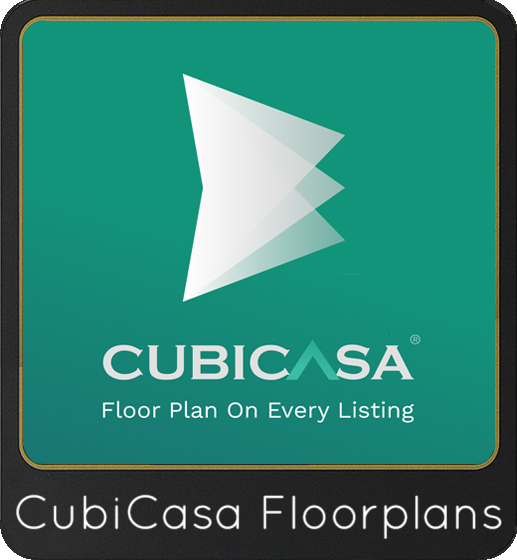 a green and white sign with a white triangle and a black border